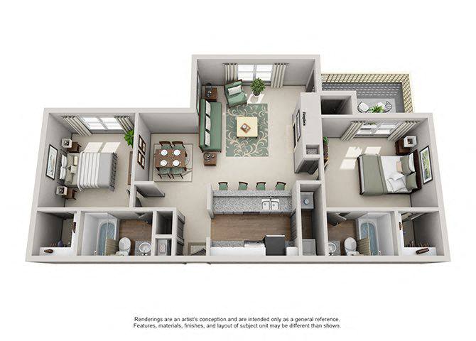 Floor plan layout diagram for 2B Renovation 5